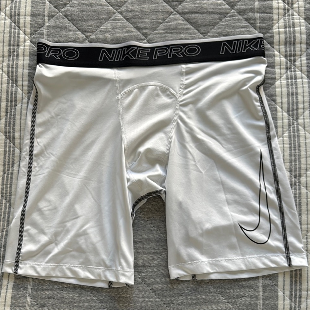 Nike Pro White Compression Shorts